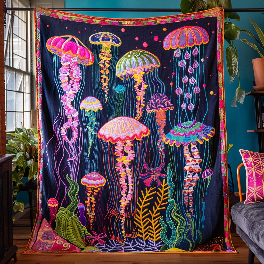 Reef Rhapsody Quilted Blanket Presents For Ocean Lovers