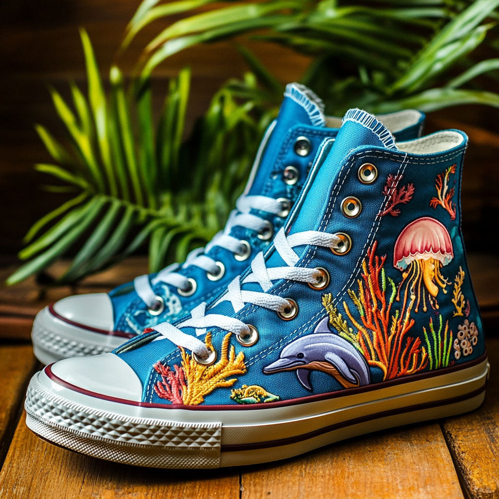 Reef Runners Canvas High Tops Breathable Merch Shoes