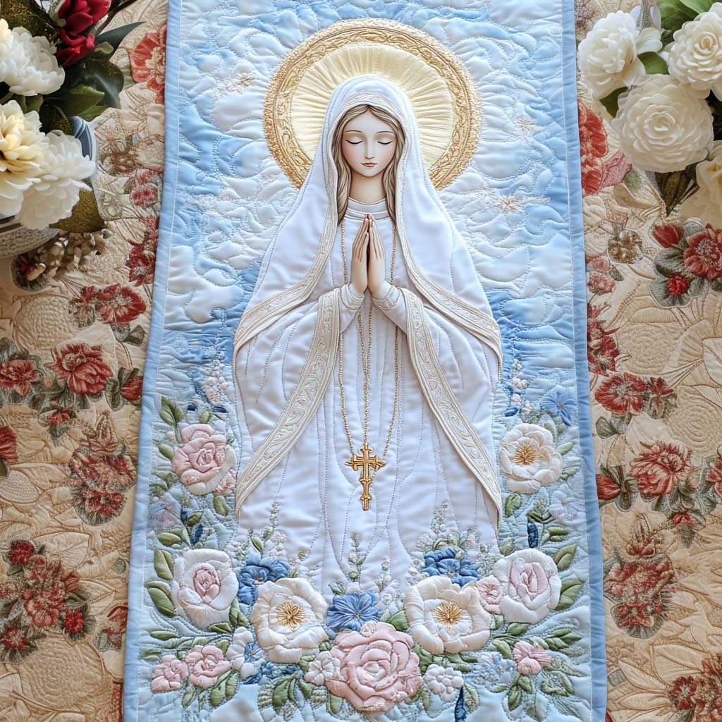 Refuge of Souls Quilted Table Runner Christmas Dining Table Runner Christian Presents For Her