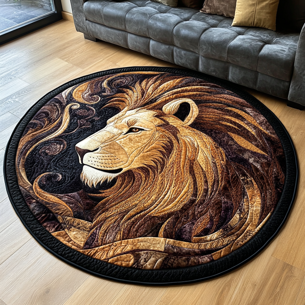 Regal Beast Quilted Round Mat Front Door Entryway Ideas Best Gift Ideas For Lion Lovers