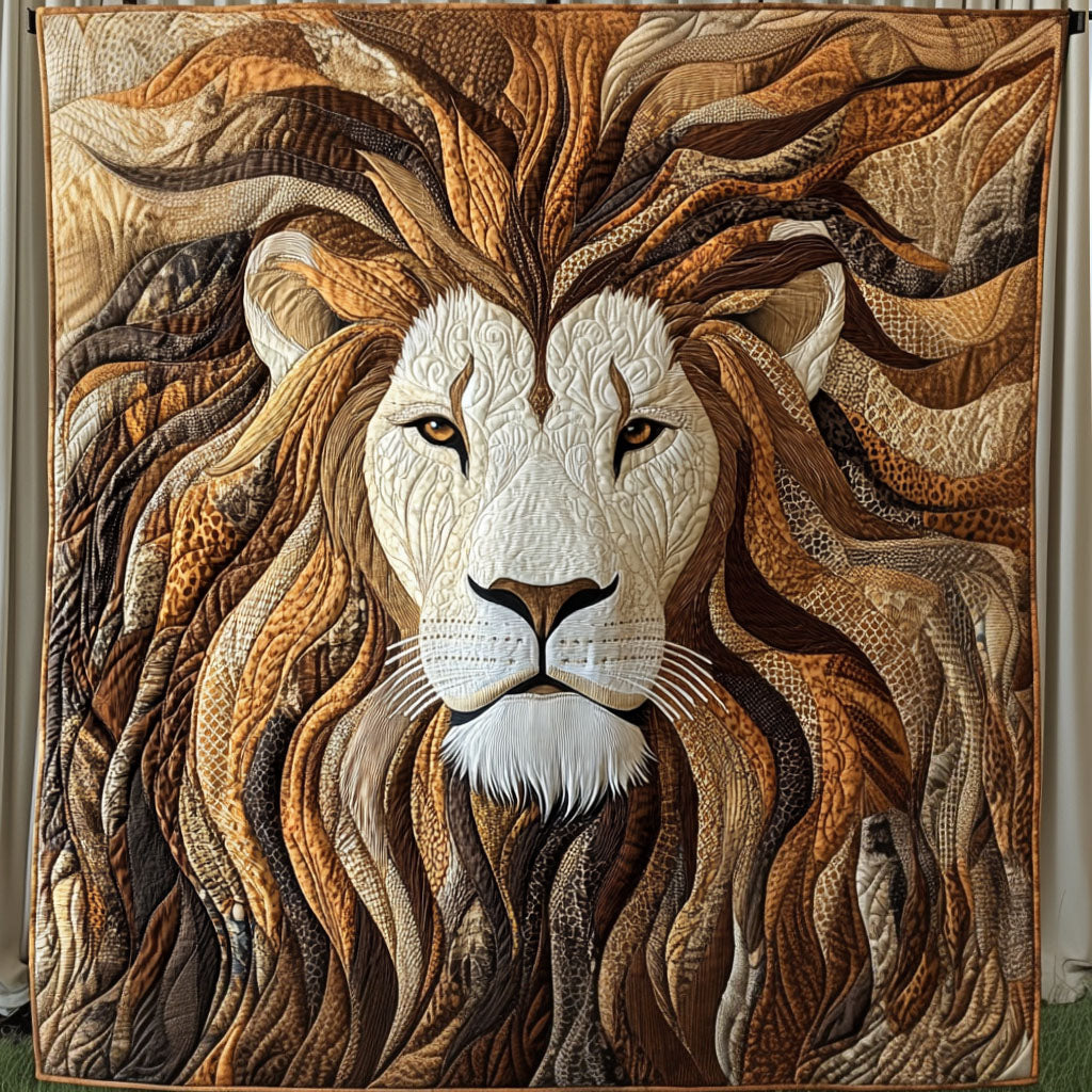 Regal Gaze Quilted Blanket Best Couch Throw Blanket Lion Lover Gifts