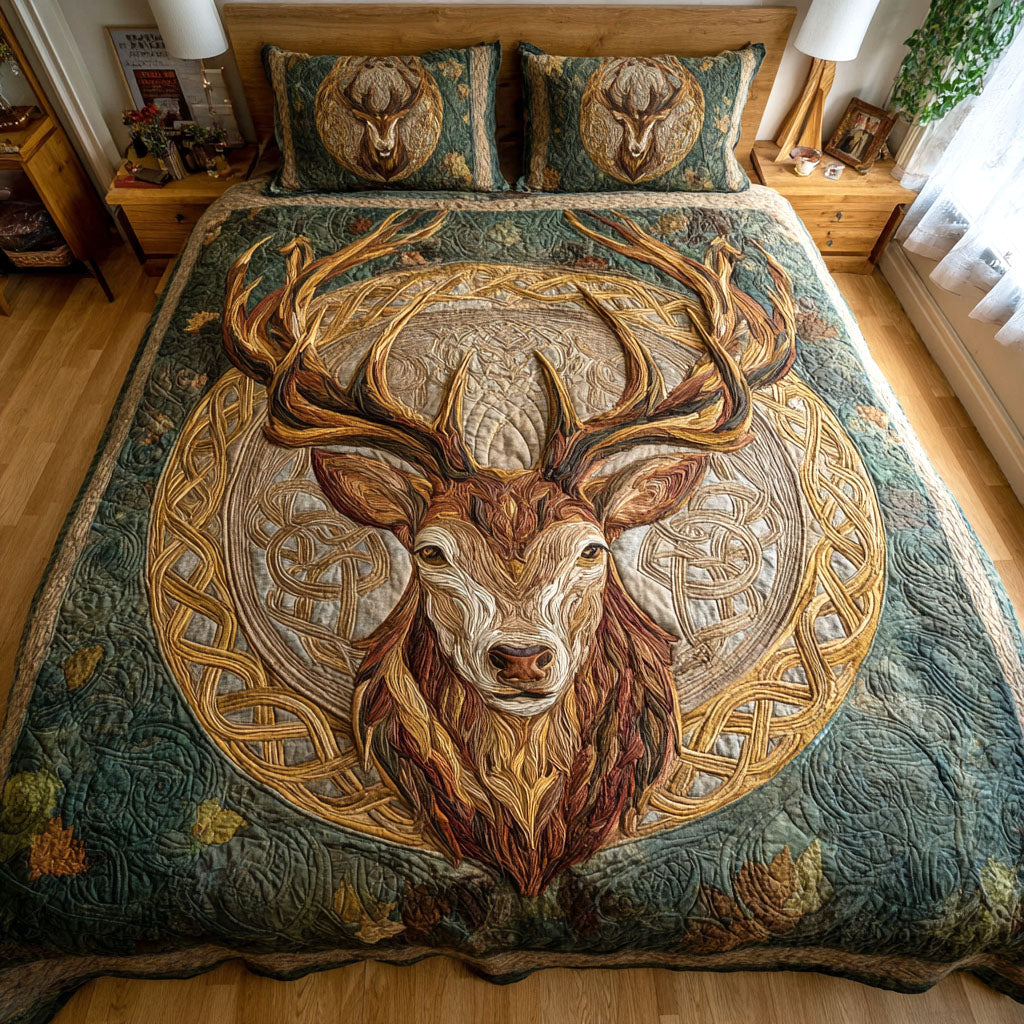 Regal Heart Quilted Bedding Set Bed Decorations Cool Gifts For Deer Hunters