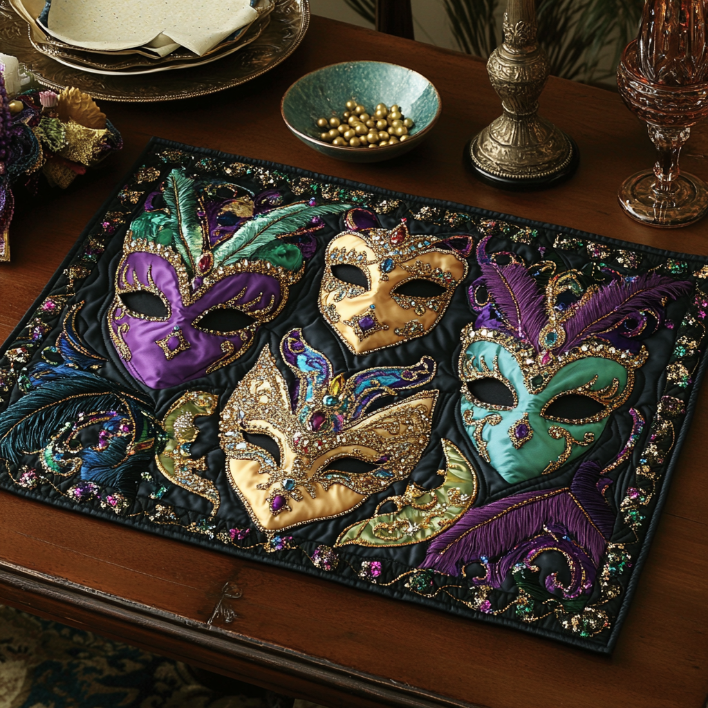 Regal Masquerade Quilted Place Mat Christmas Home Dec Christmas Gifts For Young Men