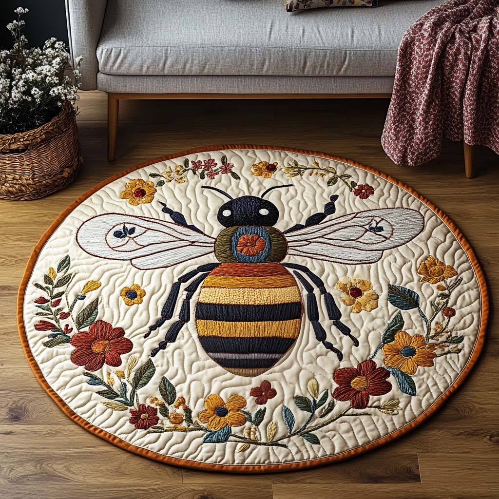 Regal Nectar Monarch Quilted Round Mat Outdoor Entryway Decor Bee Present Ideas
