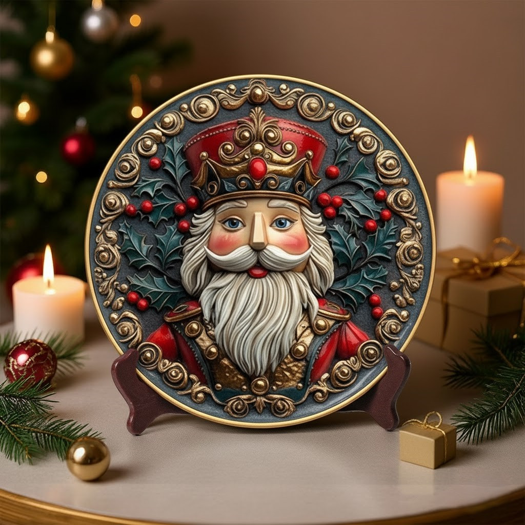 Regal Nutcracker Christmas Holiday Ceramic Plate Home Decor Nutcracker Themed Gifts