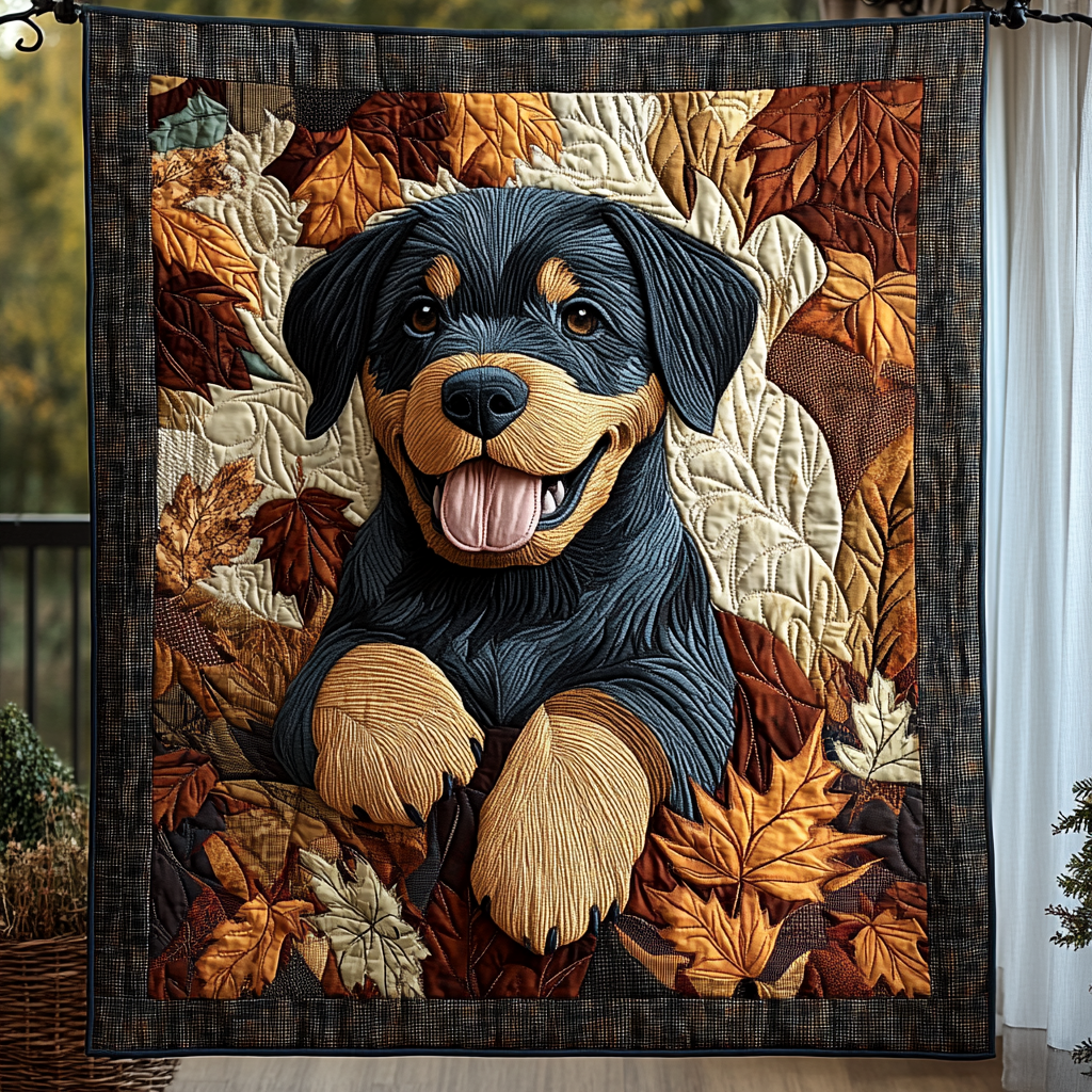 Regal Rottie Quilted Blanket Gifts For New Dog Owners
