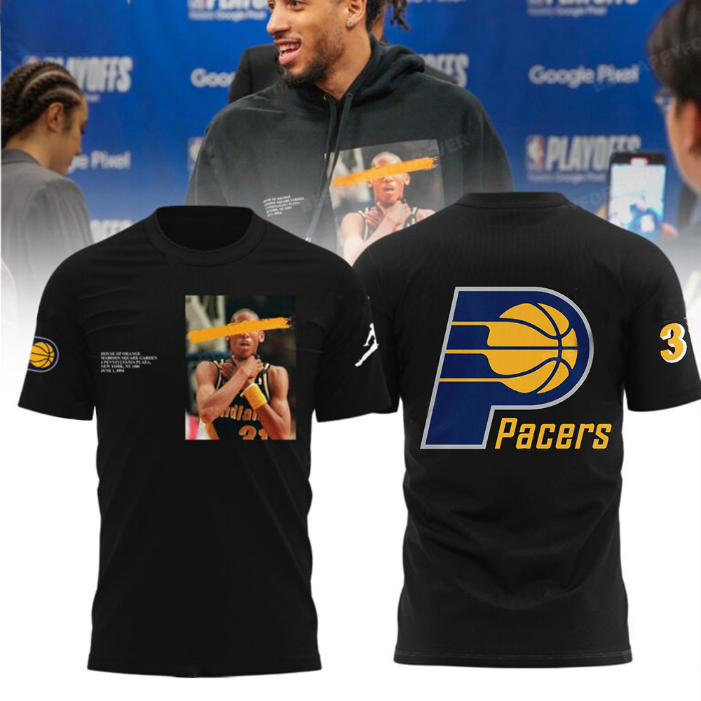 Reggie Miller Indiana Pacers T-Shirt Men's NBA Pacers Merch Clothing Fan Gifts Unique