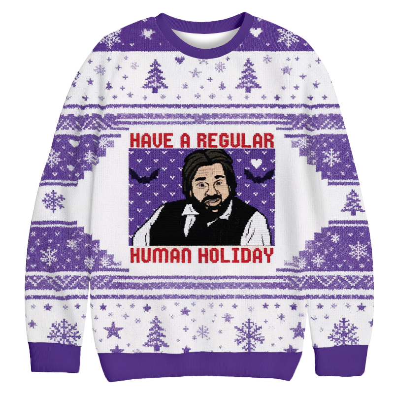 Regular Human Holiday Christmas Ugly Sweatshirt Christmas Party Novelty Sweater Gift Ideas