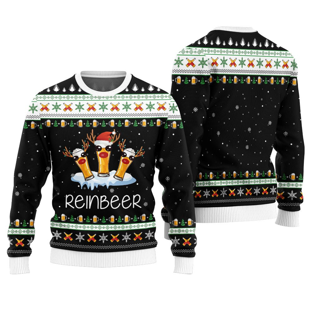Reinbeer Funny Christmas Sweater Unique Holiday Sweater Gift Idea for Loved Ones