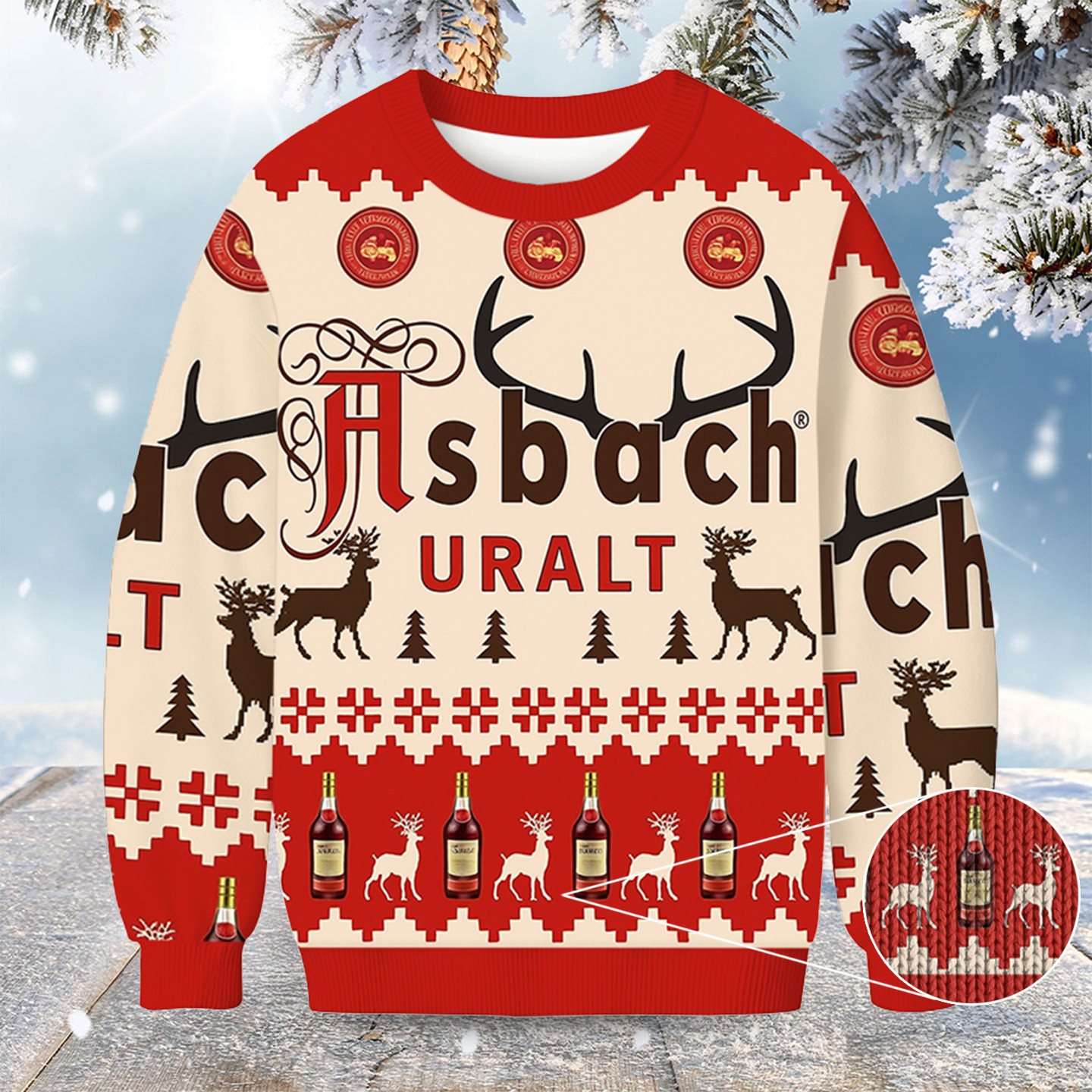Reindeer Asbach Uralt Christmas Ugly Sweater Christmas Gifts For Reindeer Lovers