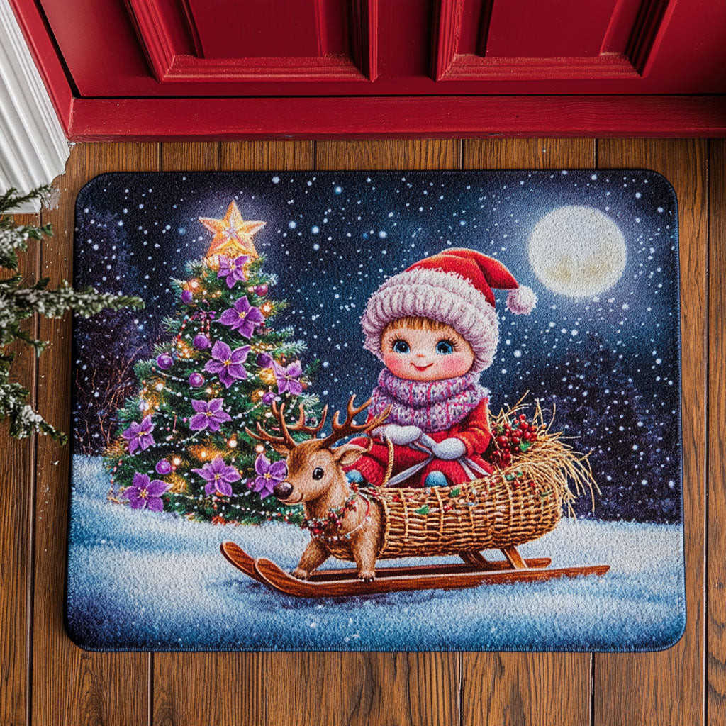 Reindeer Christmas Glow Doormat Perfect Gift For Friends and Family on Christmas Day