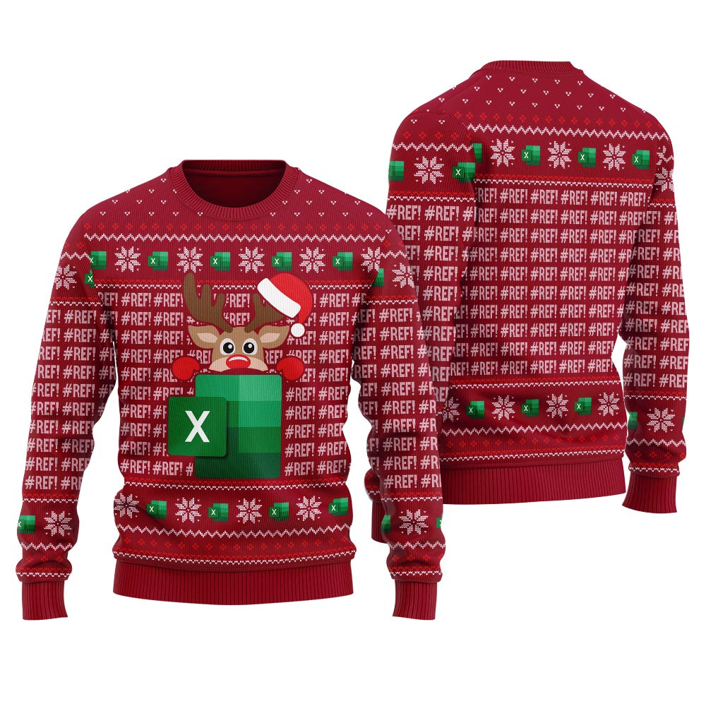 Reindeer Freak In The Excel Sheets Mens Ugly Sweater Exclusive Christmas Sweater Merch Gift Edition
