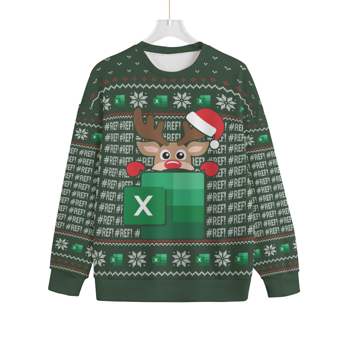 Reindeer Freak In The Sheet Plus Size Ugly Christmas Sweater Casual Winter Sweatshirt for Daily Comfort