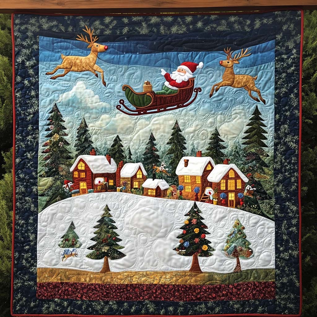 Reindeer Magic Quilted Blanket Reindeer Christmas Presents