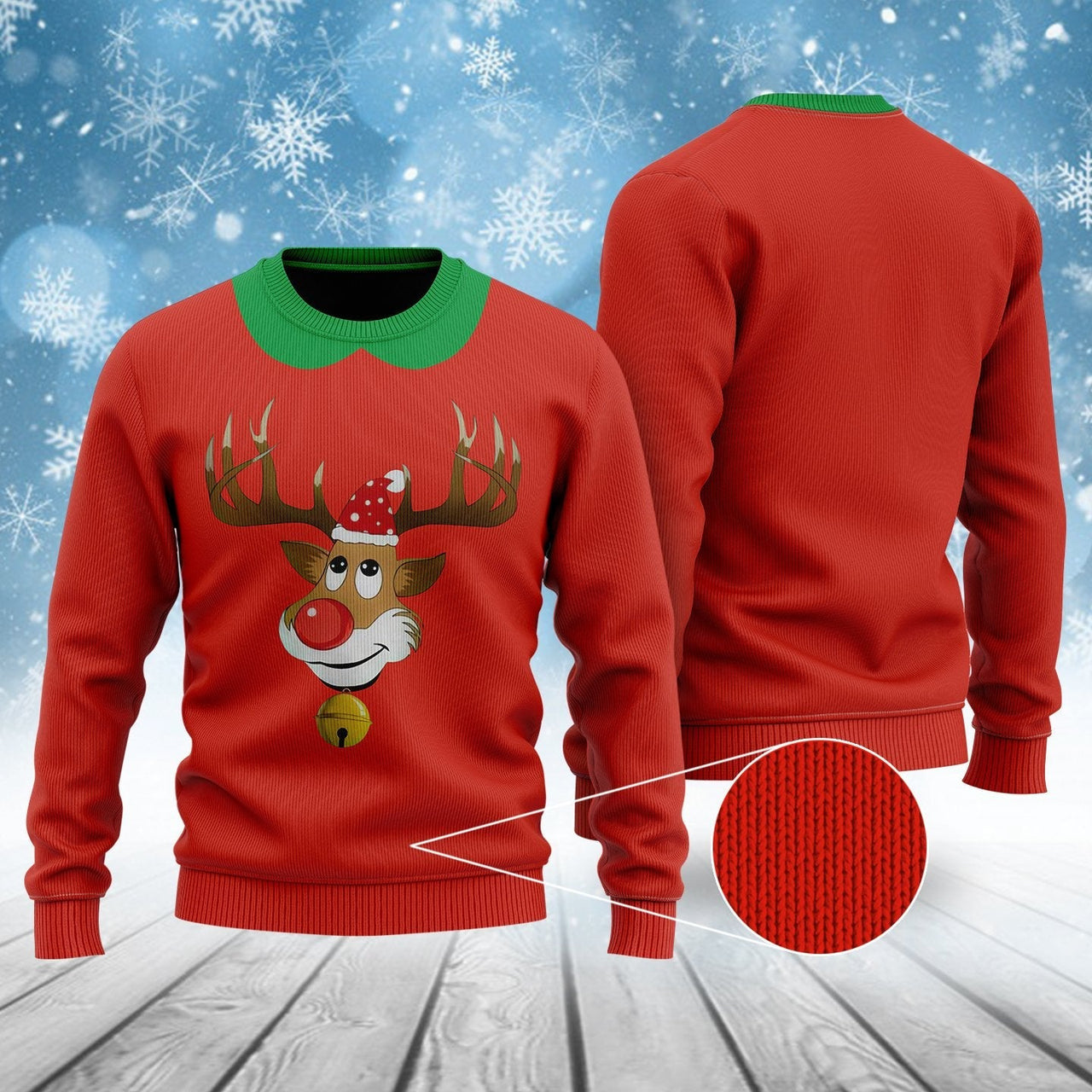 Reindeer Merry Christmas Ugly Christmas Sweater Cute Holiday Jumper Gifts For Him