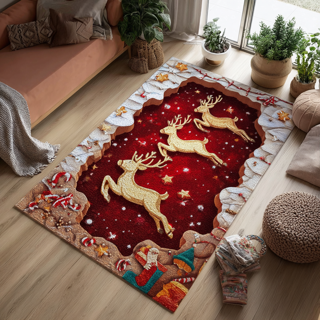Reindeer Night Area Rug Front Entryway Ideas Gifts To Get Mom For Christmas