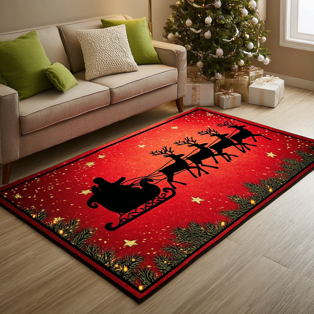 Reindeer Spirit Area Rug Front Door Decor Thoughtful Christmas Gifts For Wife