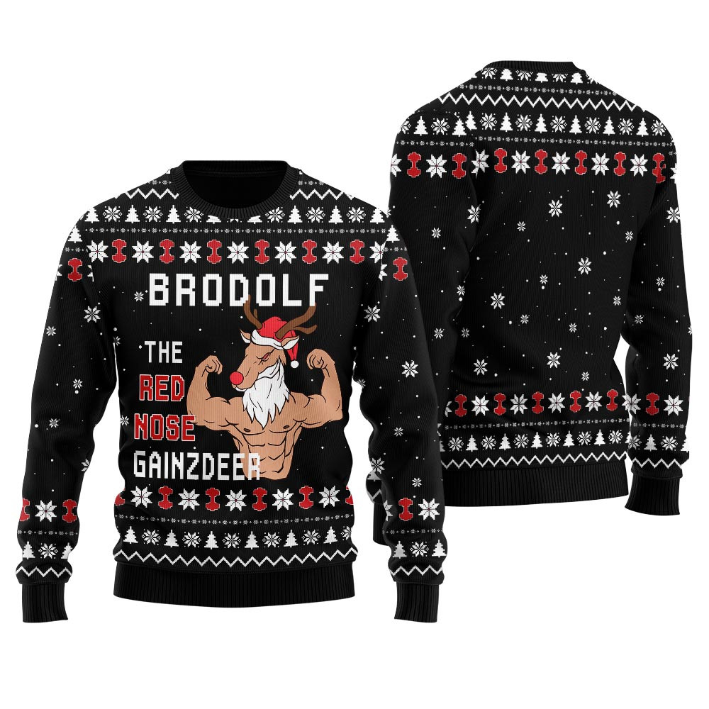 Reindeer Swoleman Ugly Christmas Sweater For Women Perfect Holiday Gift Merch for Sweater Lovers
