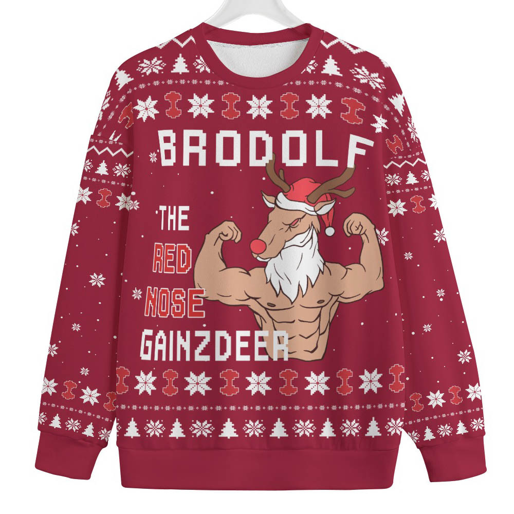 Reindeer Swoleman Womens Plus Size Christmas Sweater Perfect Winter Merch Gift for the Holiday Spirit