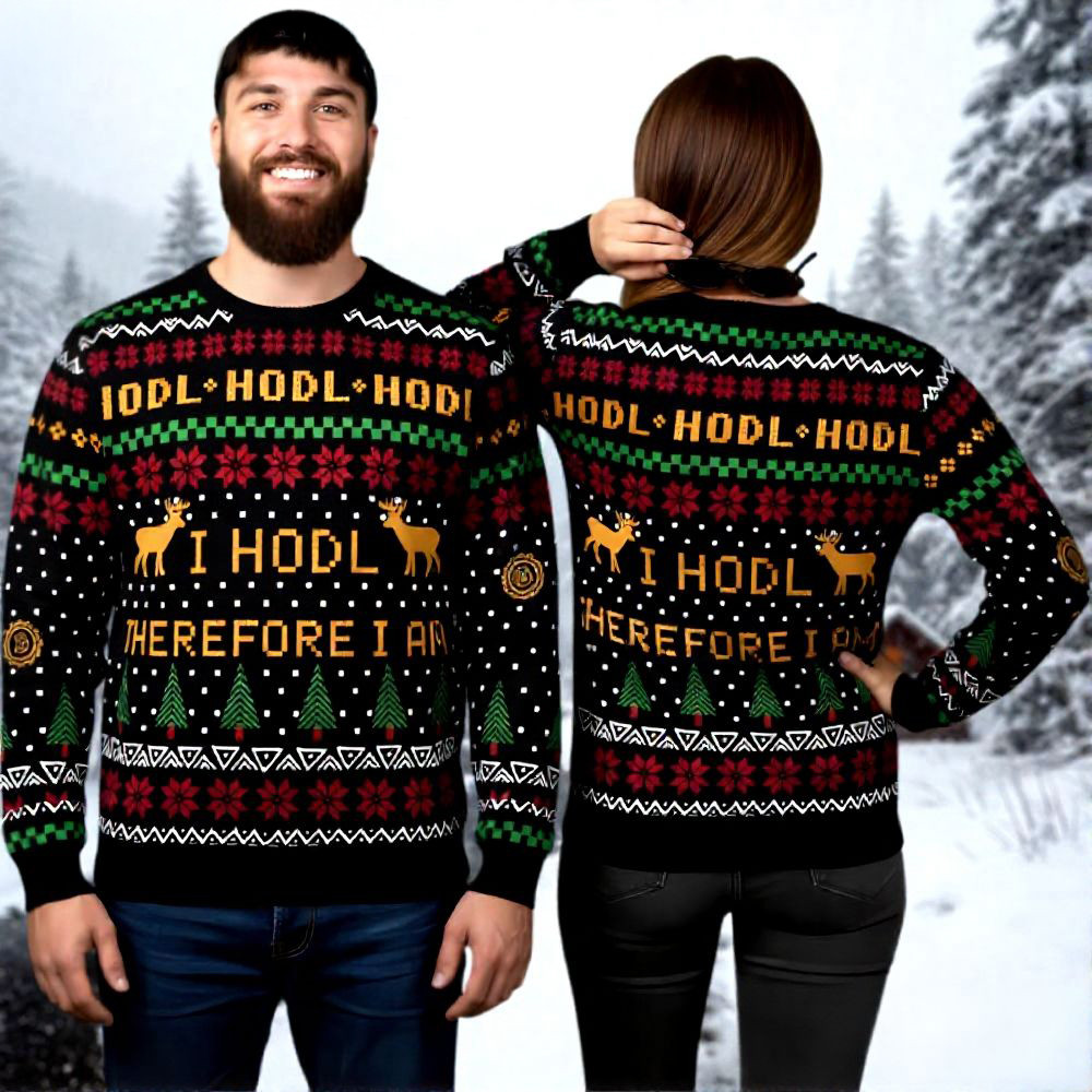 Reindeer Ugly Christmas Sweater I Hodl Christmas Clothing Xmas Gift For Reindeer Lovers