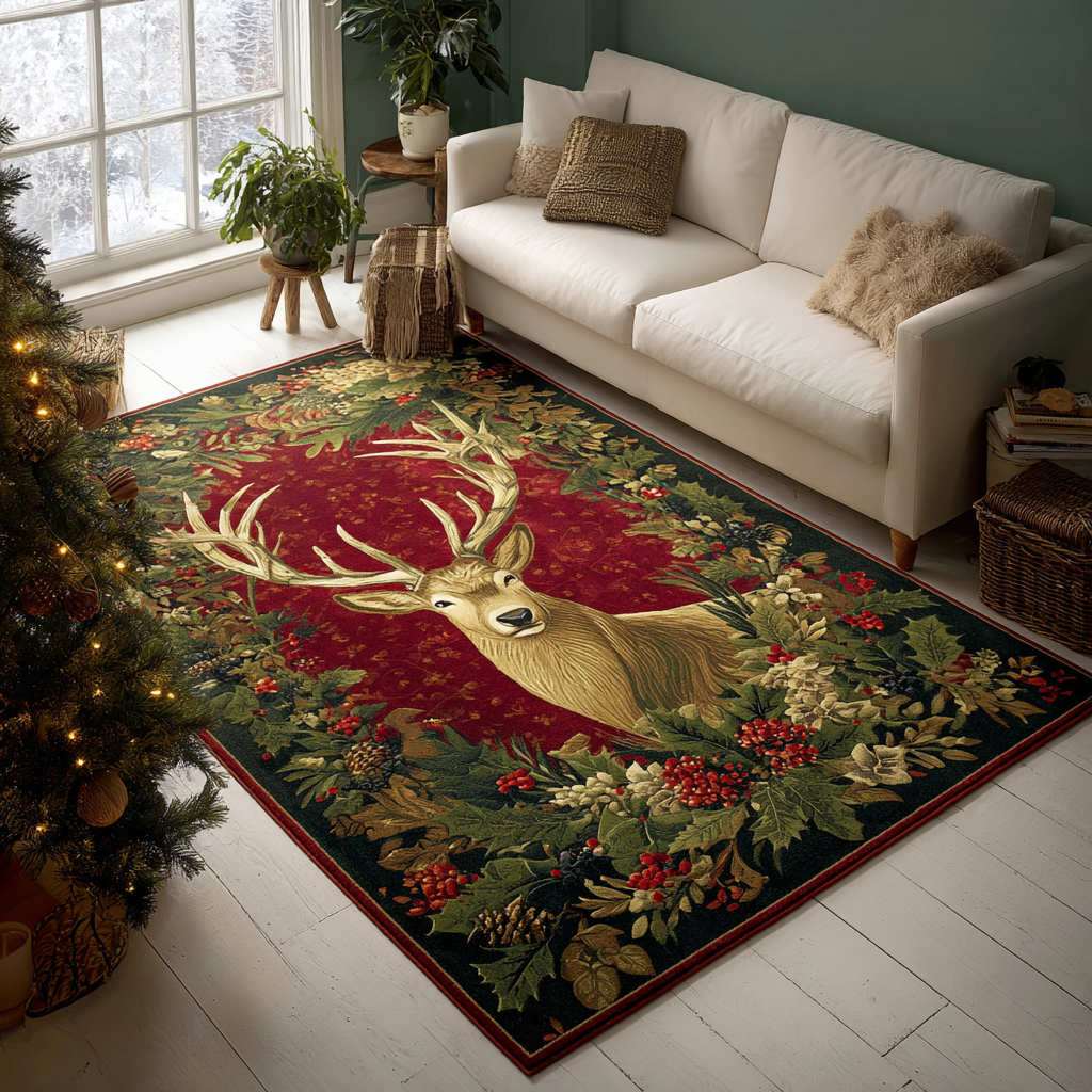 Reindeer Wish Area Rug Entryway Rug Ideas Things To Get Boyfriend For Christmas
