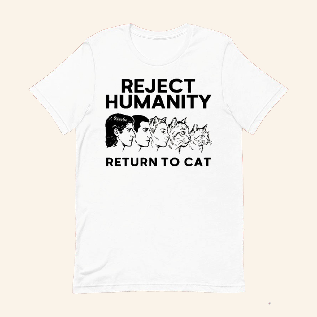 Reject Humanity Return The Cat T-Shirt Funny Meme Vintage Shirt Gifts For Cat Lovers-1