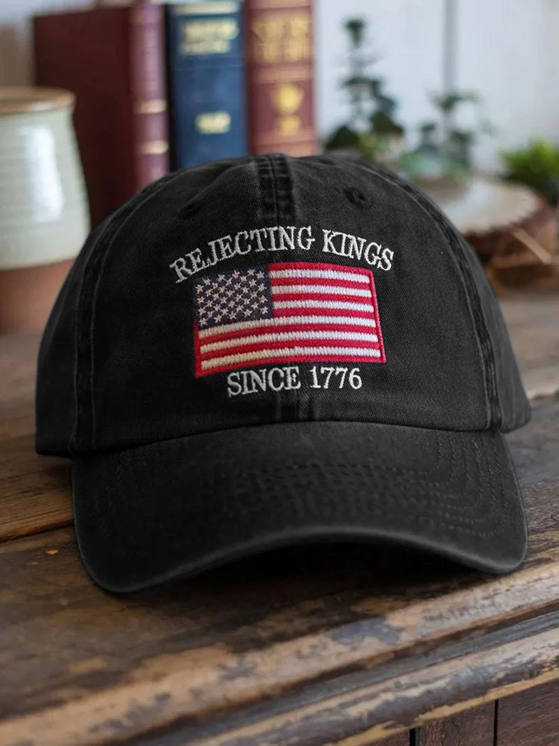 Rejecting Kings Since 1776 Baseball Cap 1776 Independence Day Merch Gift For Men