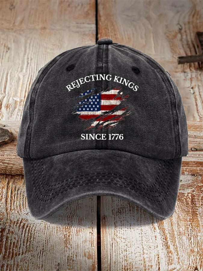 Rejecting Kings Since 1776 Baseball Hat Pro Democracy Cap FDT Merchandise