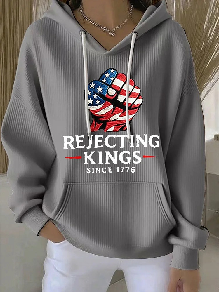 Rejecting Kings Since 1776 Hoodie Anti Authoritarian No Kings Protest Apparel Gifts