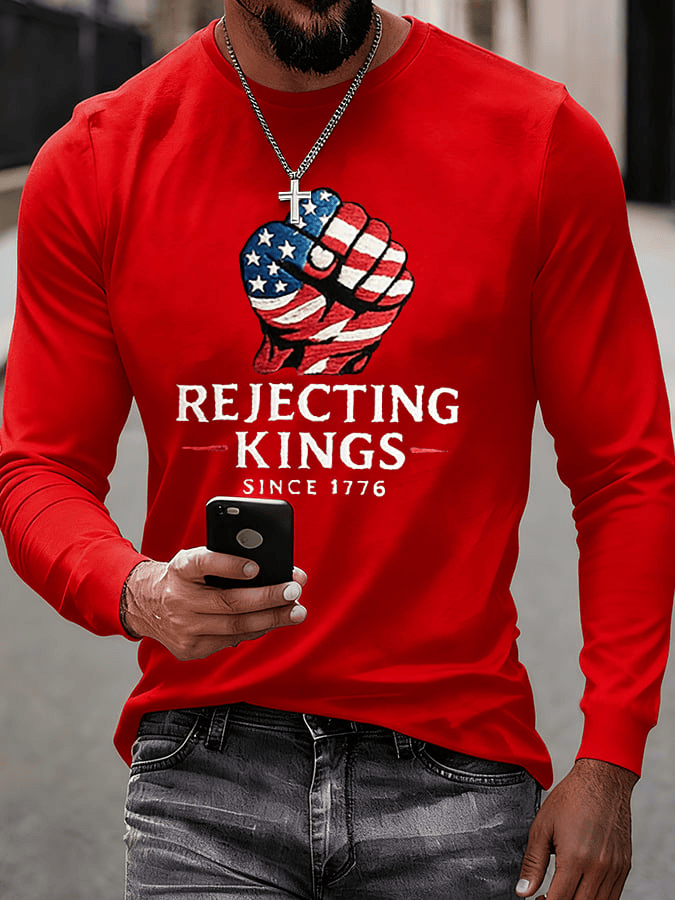 Rejecting Kings Since 1776 Long Sleeve Shirt Anti Trump Shirt Anti MAGA Gift