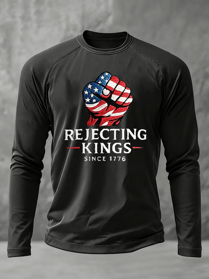 Rejecting Kings Since 1776 Long Sleeve Shirt No Kings Shirt Gift for Democrats Support