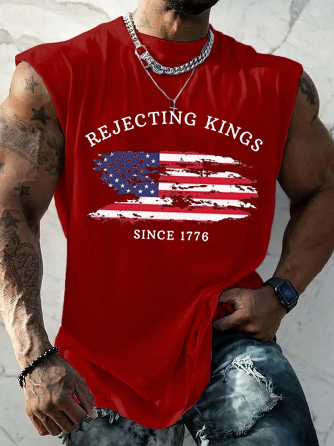 Rejecting Kings Since 1776 Tank Top Pro Democracy Political Clothing Dad Gifts