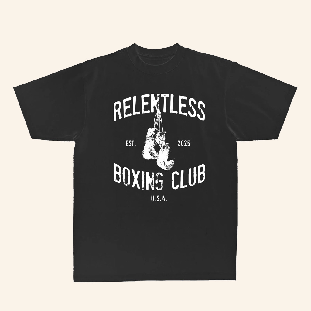 Relentless USA Merch Relentless Boxing Club T-Shirt Christmas Presents For Boyfriend