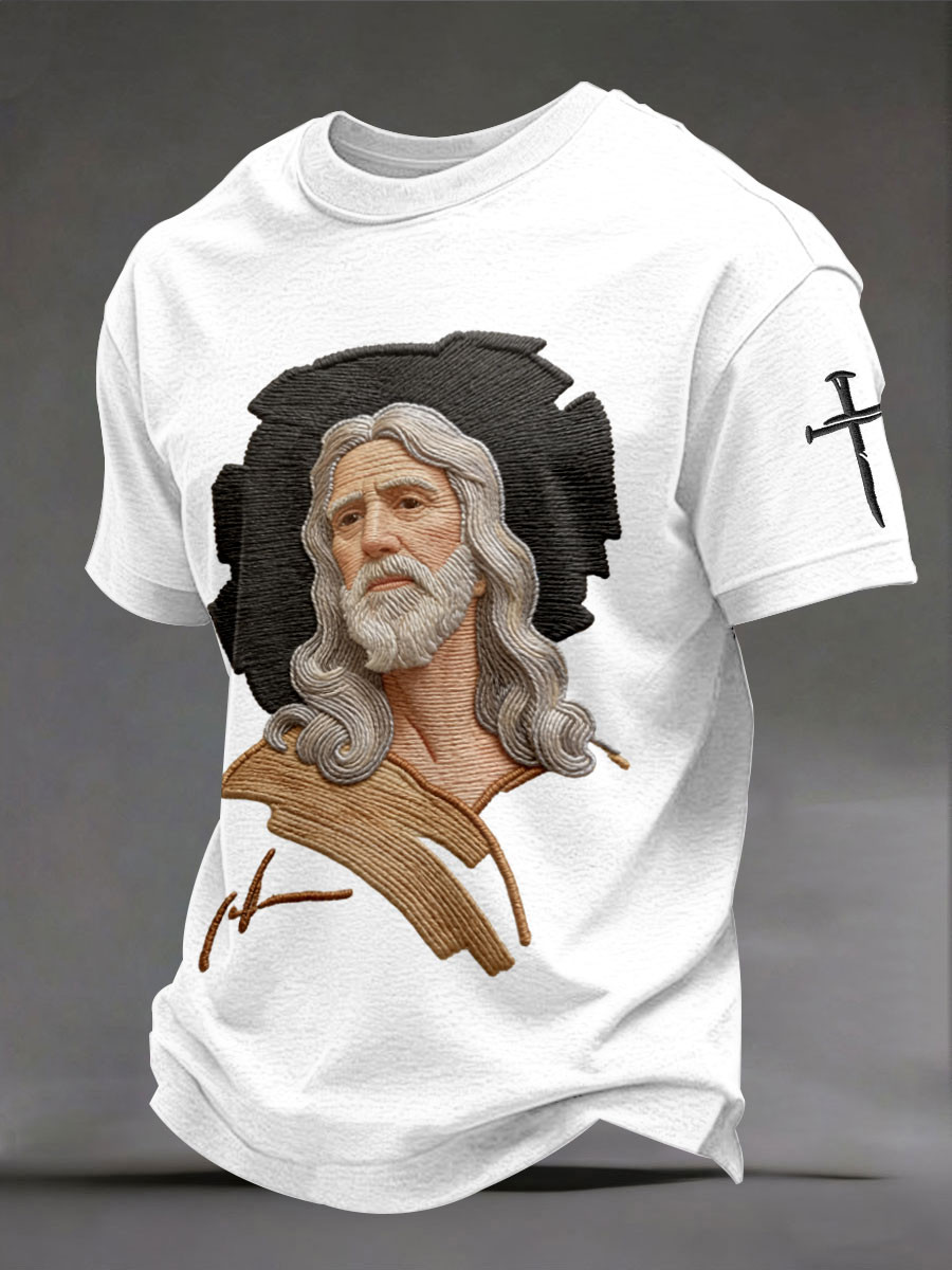 Religious Jesus T-Shirt Christian Faith Cross Clothing Best Gift For Father's Day