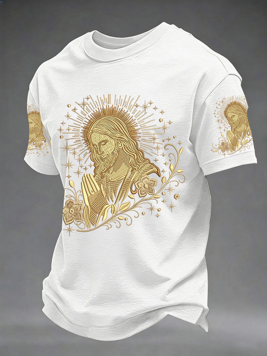 Religious Jesus T-Shirt Walk By Faith Christian Clothing Best Gift For Men