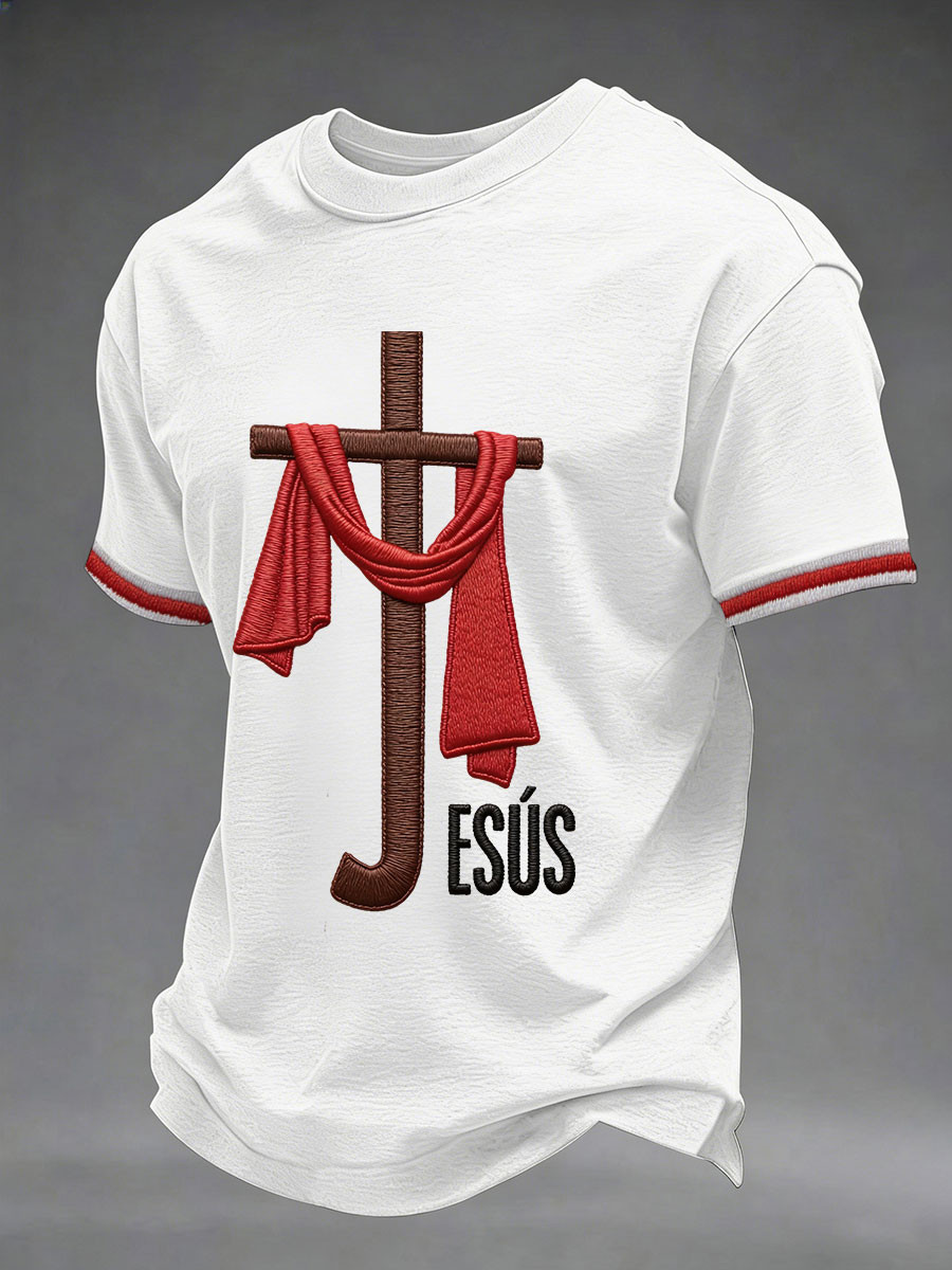 Religious Jesus T-Shirt Walk By Faith Christian Clothing Christian Gift For Men