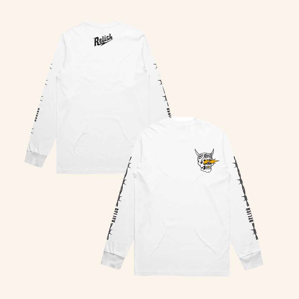 Relish Brand Merch Barbed Wire Long Sleeve Shirt Halloween Gift Ideas For Friend Relish Brand Merch Barbed Wire Long Sleeve Shirt Halloween Gift Ideas For Friend