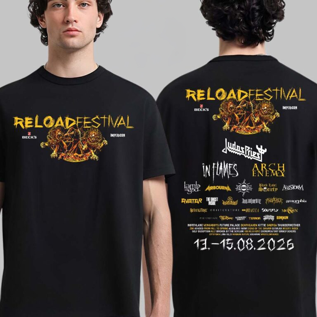 Reloaded Festival 2026 Full Lineup Poster In Sulingen Germany From August 13 To 15 2026 T-Shirt Reloaded Festival 2026 Full Lineup Poster In Sulingen Germany From August 13 To 15 2026 T-Shirt