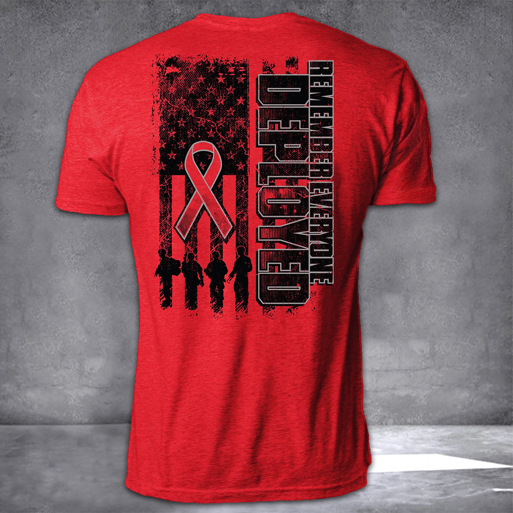 Remember Everyone Deployed Shirt Red Friday US Military T-Shirt Gifts For Veterans