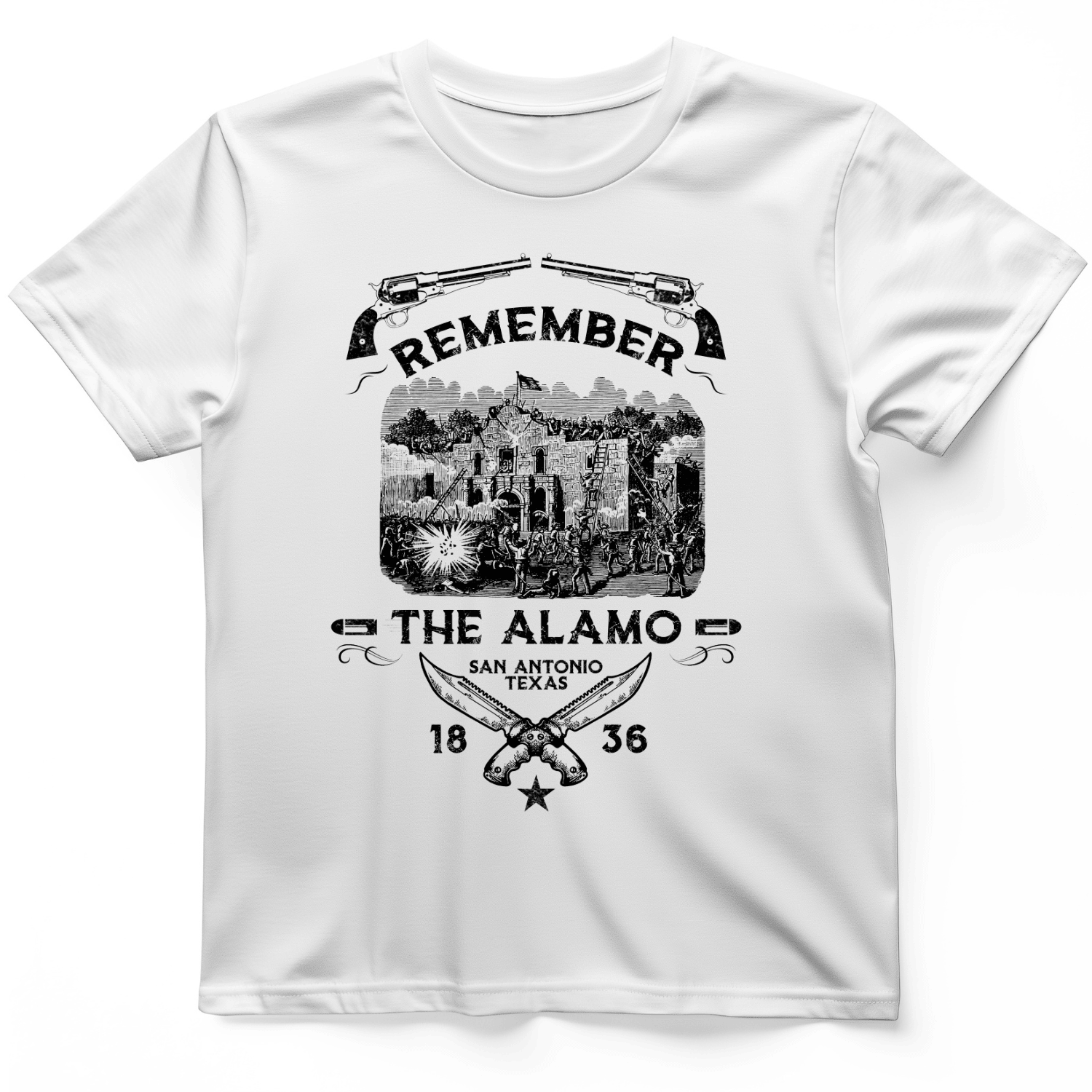 Remember The Alamo 1836 T-Shirt Texas Revolution Graphic Shirt Gifts For History Buffs