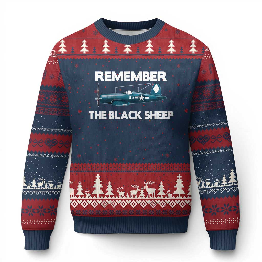 Remember The Black Sheep Ugly Christmas Sweater Best Xmas Jumpers Gifts For Veterans