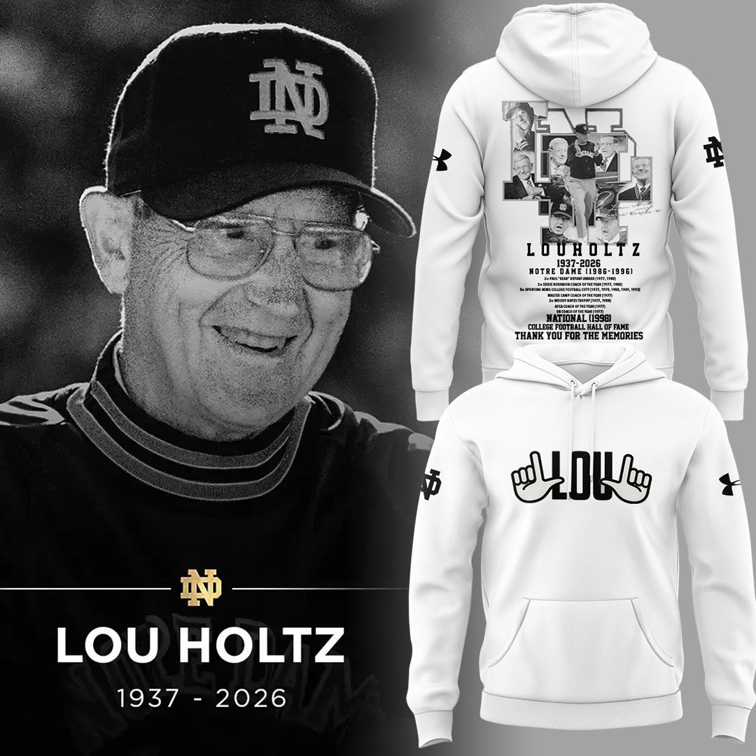 Remembering The Life And Legacy Of Lou Holtz Hoodie Lou Holtz 1937 2026 Merch Football Fan Gear