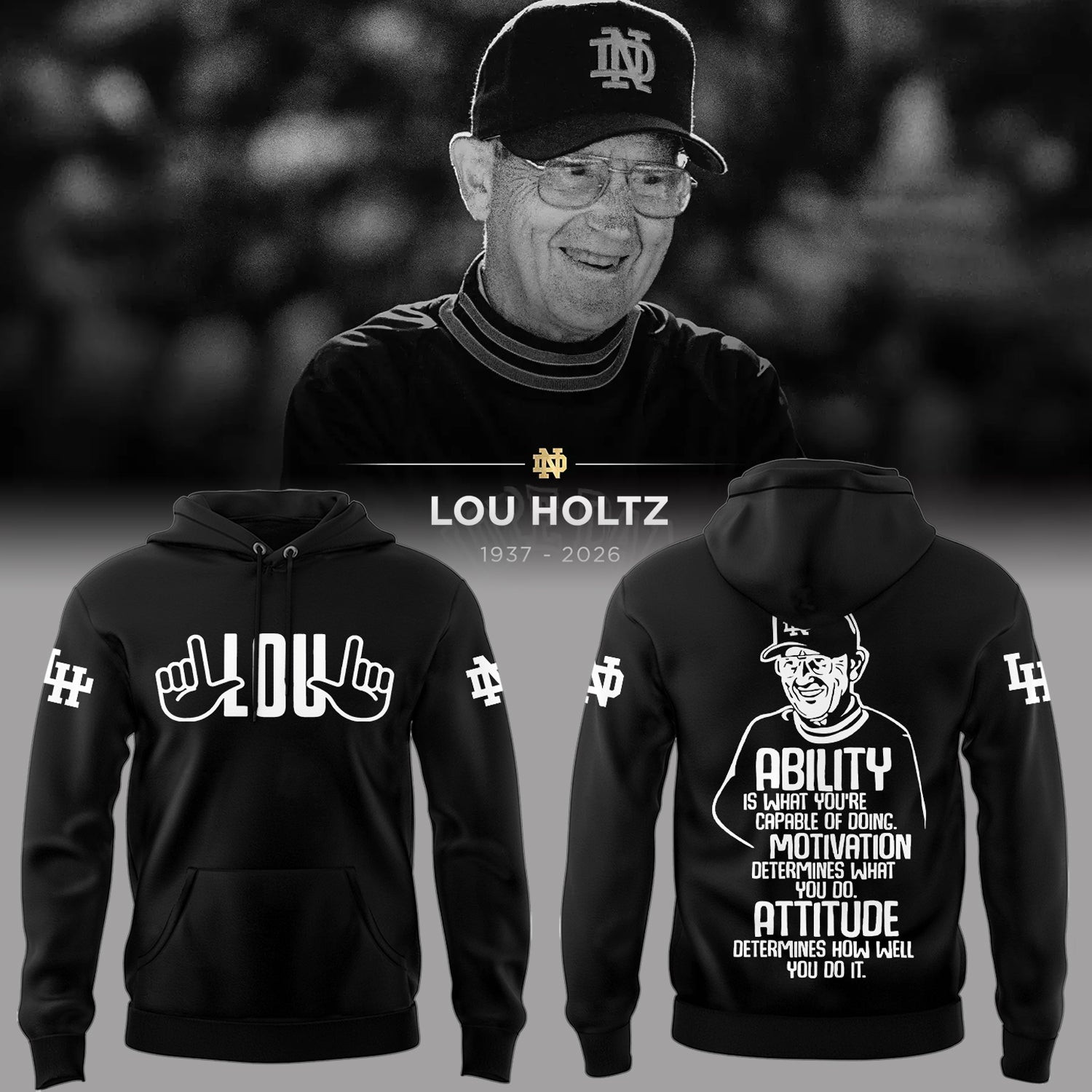 Remembering The Life And Legacy Of Lou Holtz Hoodie Rest In Peace Lou Holtz Merch Gift For Him
