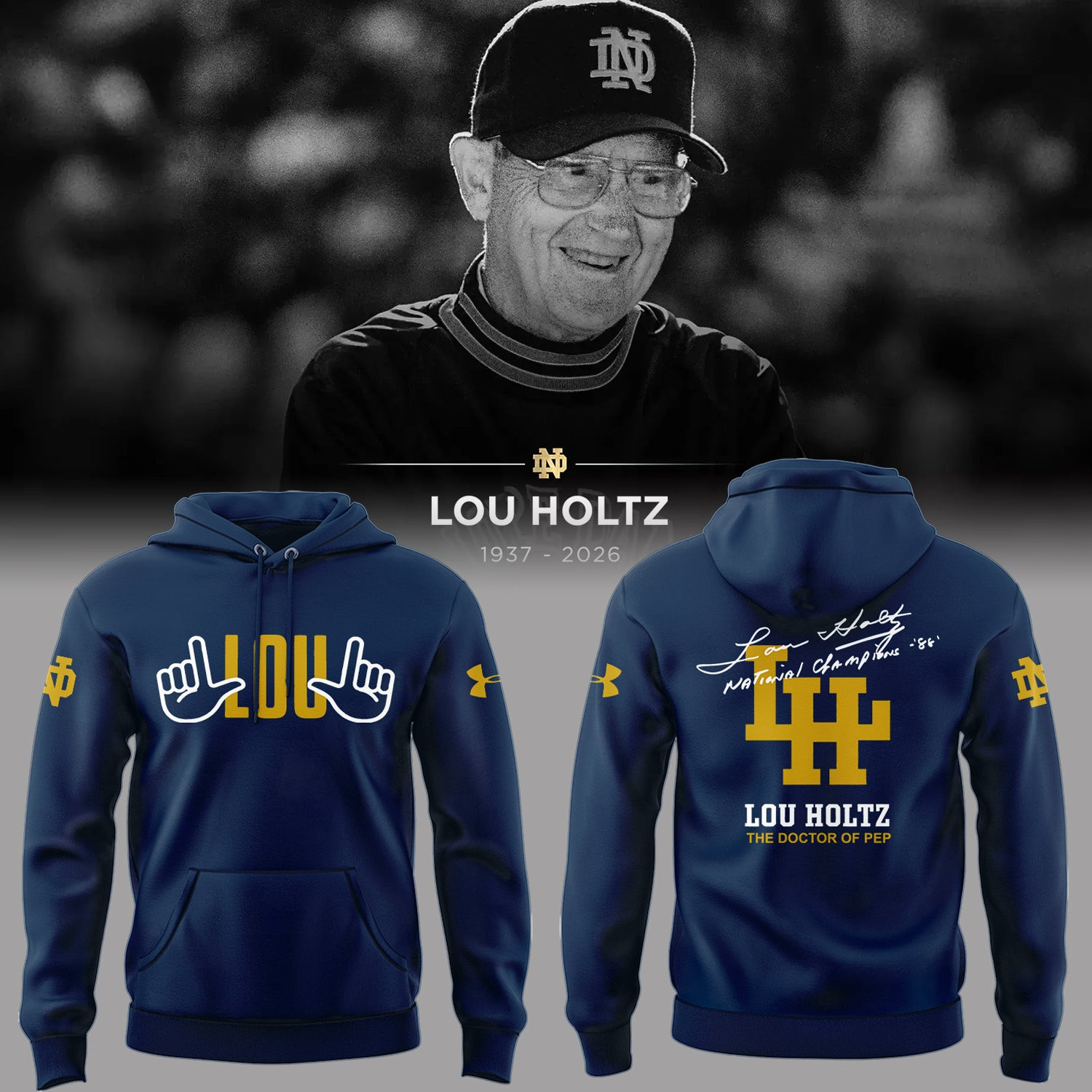 Remembering The Life And Legacy Of Lou Holtz Hoodie RIP Lou Holtz Clothing Line