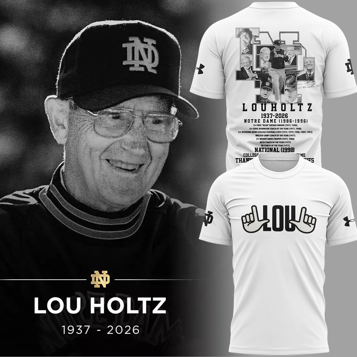 Remembering The Life And Legacy Of Lou Holtz T-Shirt RIP Lou Holtz Shirt Sport Fan Gift