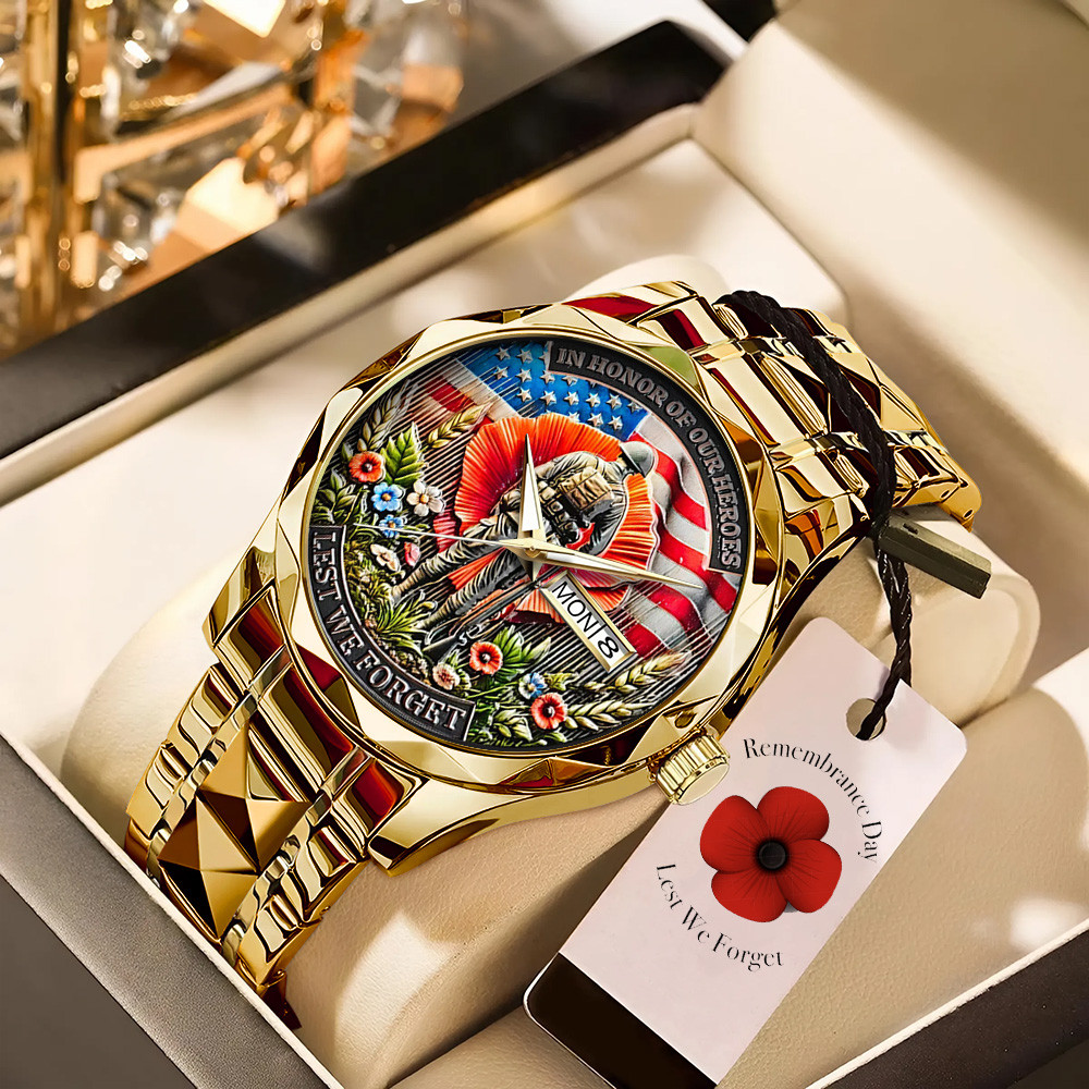 Remembrance Day Watch In Honor Of Our Freedom Lest We Forget Watch Gifts For Veterans