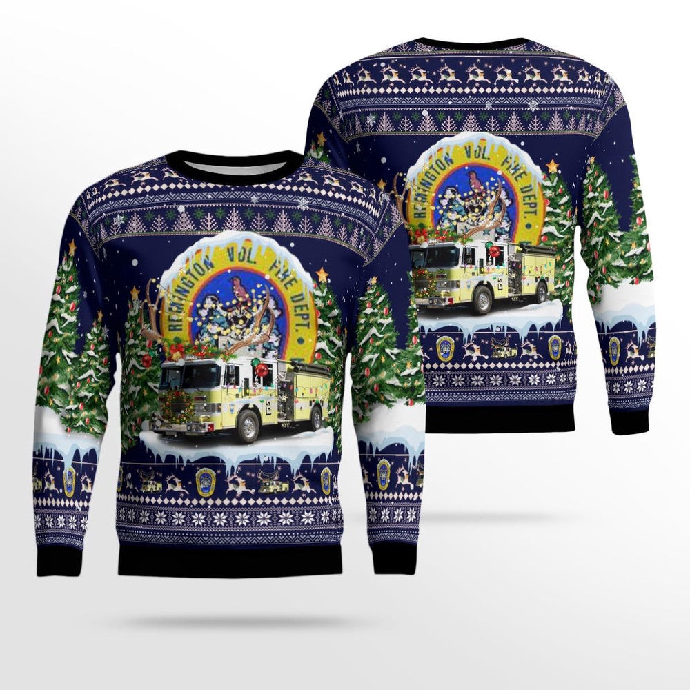 Remington Volunteer Fire and Rescue Department Remington Virginia Christmas AOP Sweater Unisex Christmas Gift