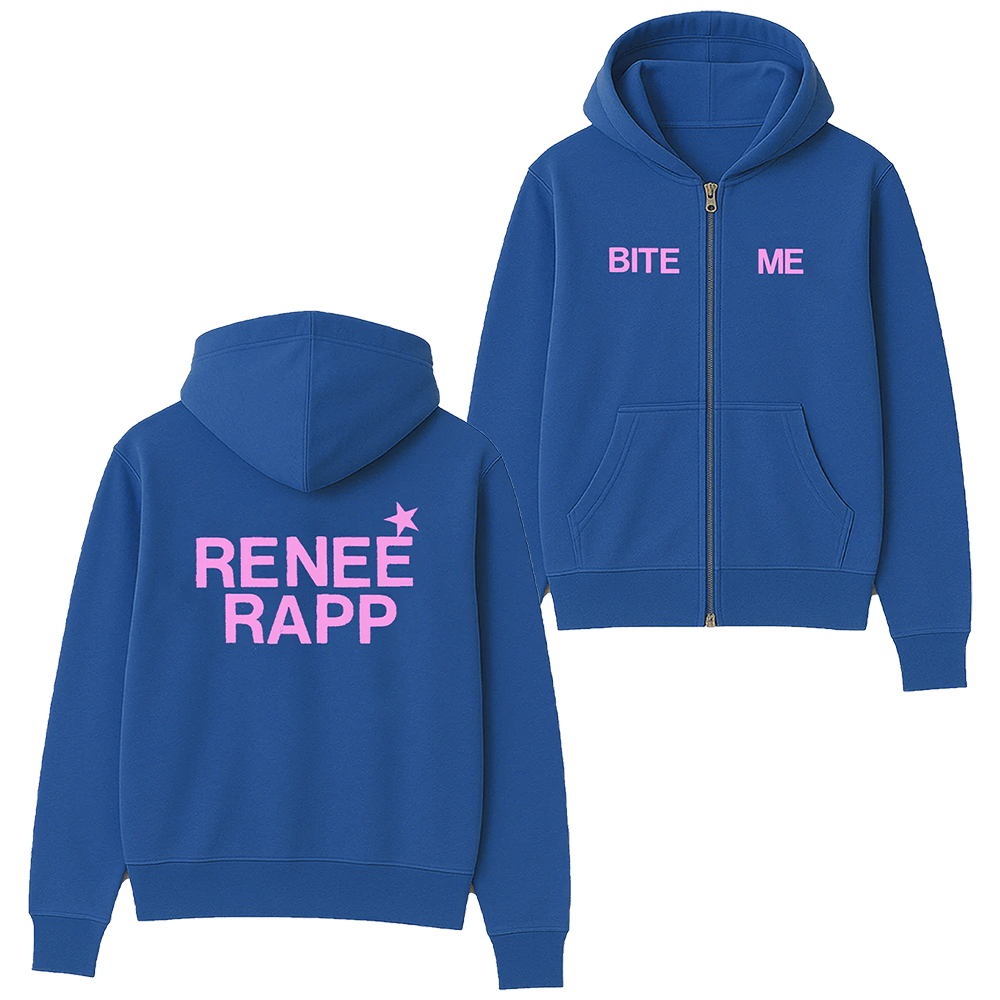 Renee Rapp Merch Bite Me Zip Up Hoodie Top Father's Day Gifts Renee Rapp Merch Bite Me Zip Up Hoodie Top Father's Day Gifts
