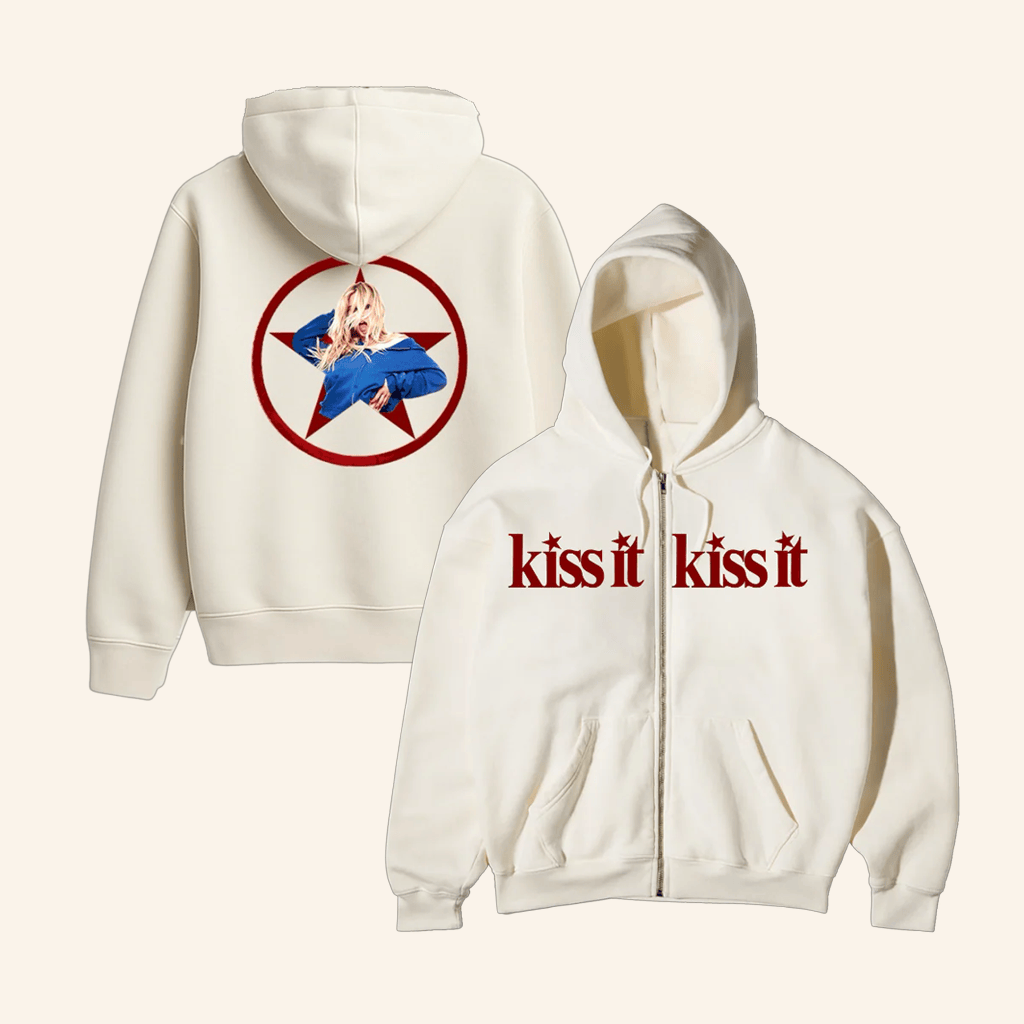 Renee Rapp Merch Kiss It Zip Hoodie Gifts For Fans Renee Rapp Merch Kiss It Zip Hoodie Gifts For Fans