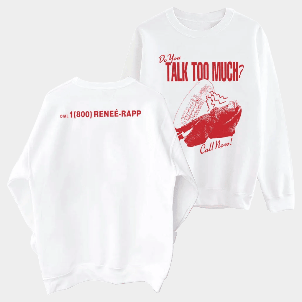 Renee Rapp Merch Renee Rapp Talk Too Much Sweatshirt Snow Angel Album Sweatshirt Fans Gifts